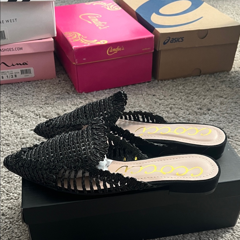 CCOCCI Black Woven Flats - Picture 3 of 4